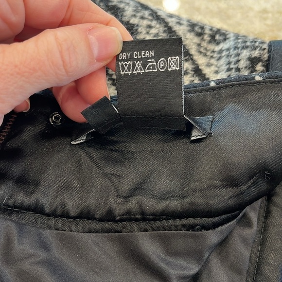 NEW Etcetera | Center Pleated Wool Scandi Skirt | Black and White | Size 6 - Picture 8 of 9